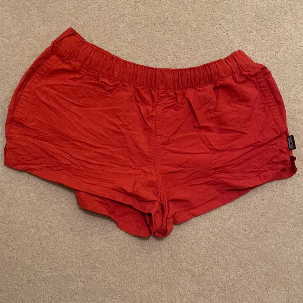 Patagonia Red Elastic Waist Shorts